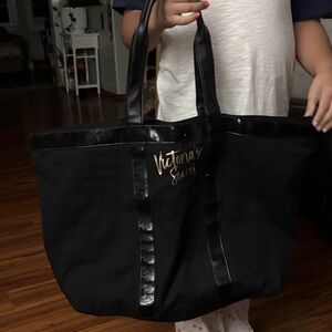 Victoria's Secret Black and Gold Tote
